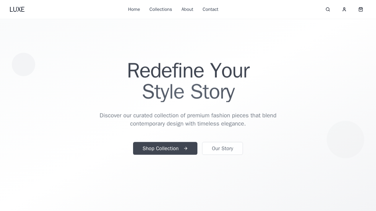 Preview of Clothing website